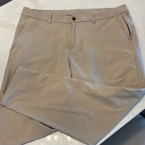 40x30 tan  dry fit Lululemon men’s pants.